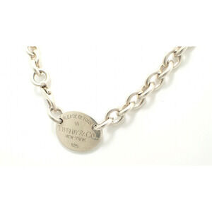 TIFFANYCo Tiffany to Oval Necklace Choker Chain Silver